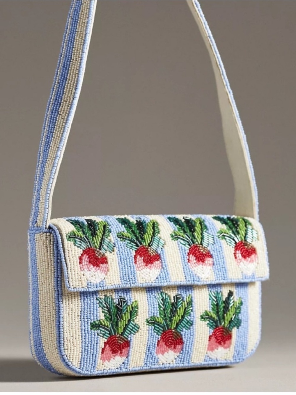 Anthropologie Beaded Fiona Radish Pattern Shoulder Bag NWT - Picture 1 of 13